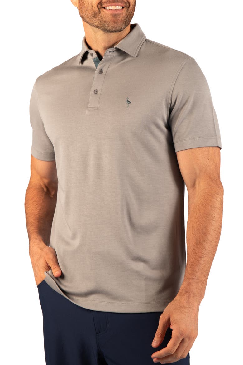 Stonewashed Polo, Alternate, color, LT GREY