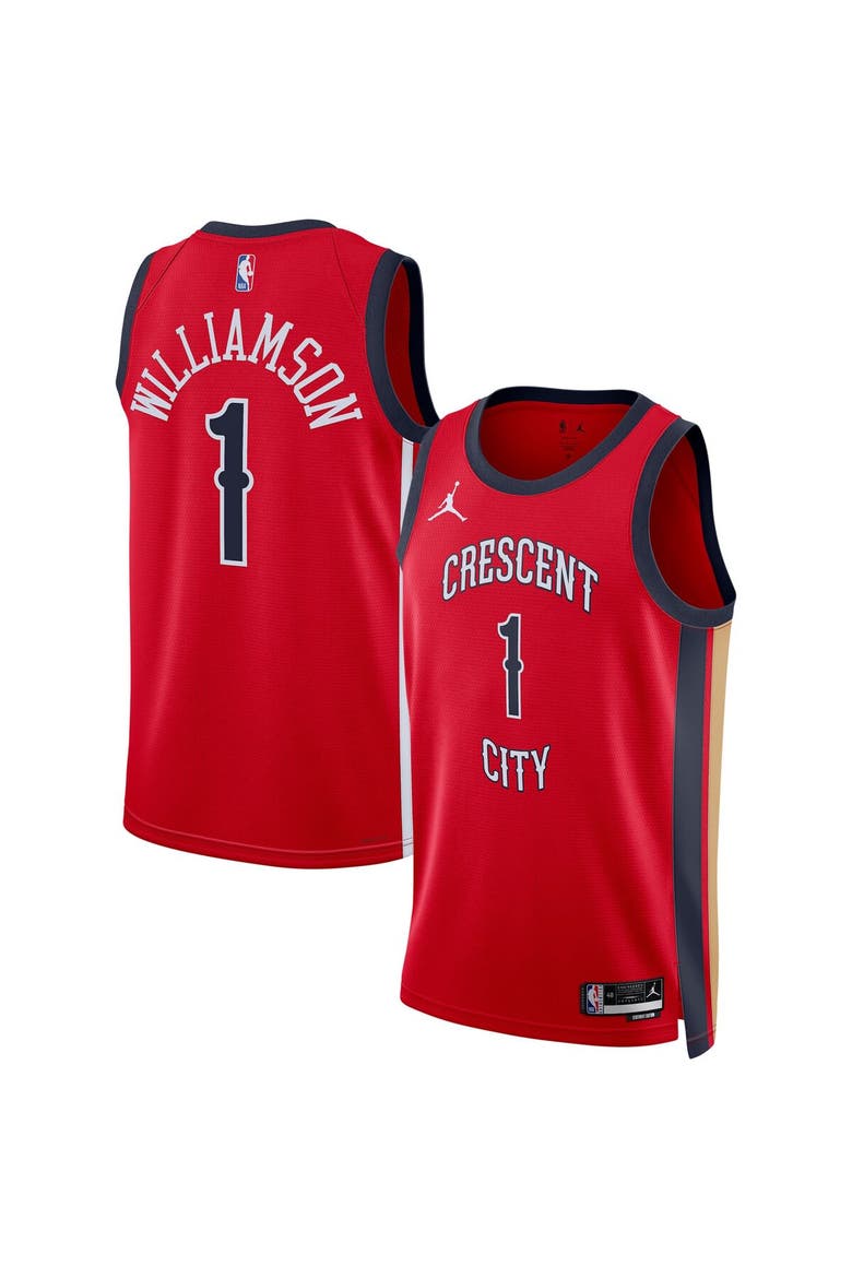 Unisex Jordan Brand Zion Williamson Red New Orleans Pelicans Swingman Jersey - Statement Edition, Main, color, Red