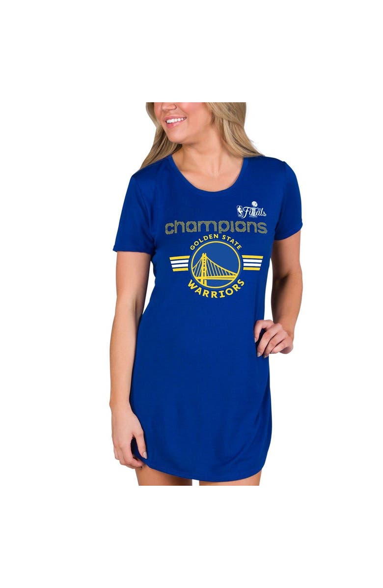 CONCEPTS SPORT Women's Concepts Sport Royal Golden State Warriors 2022 NBA Finals Champions Marathon Nightshirt, Main, color,