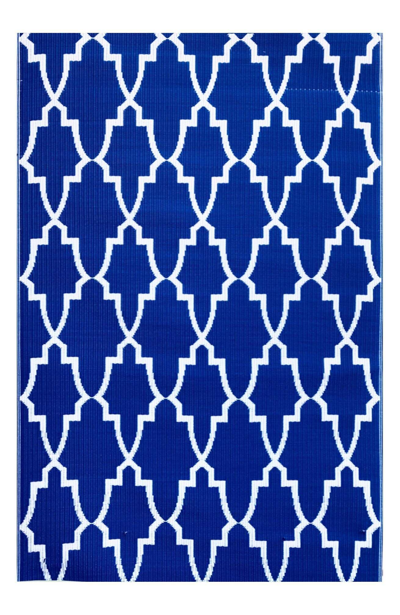 selected blue and white