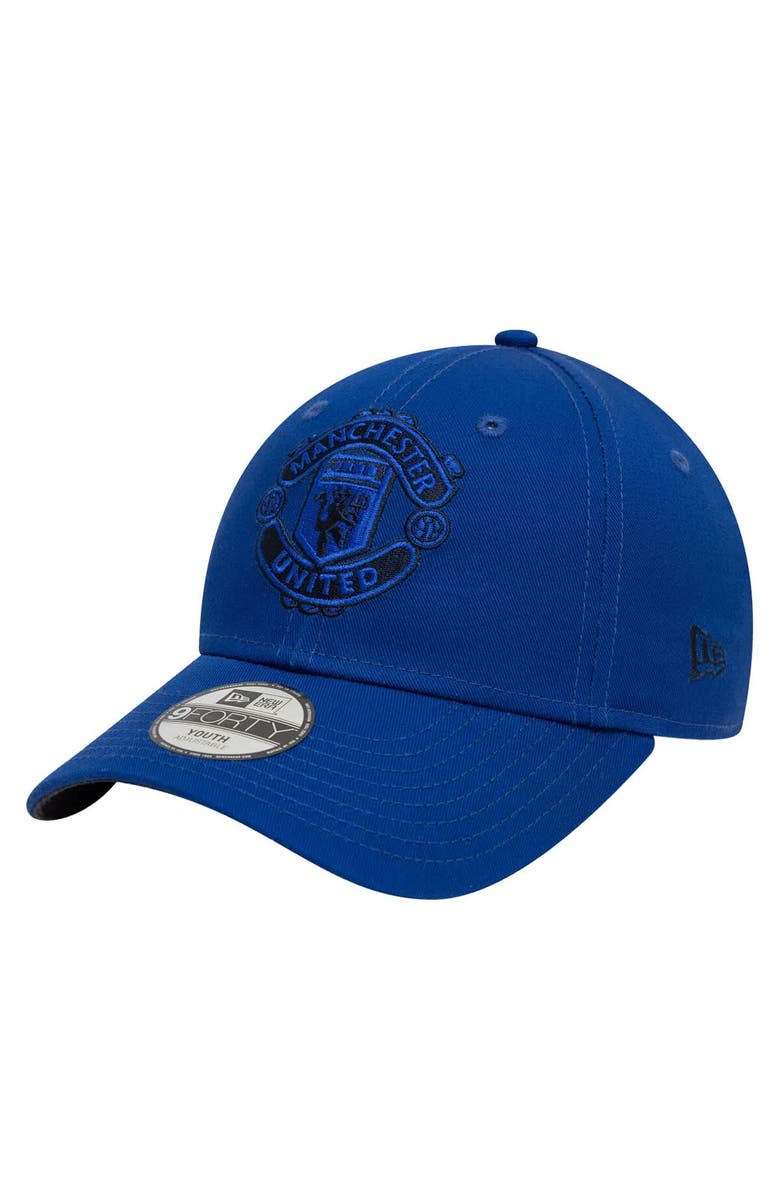 New Era Youth New Era  Blue Manchester United 92 Away 9FORTY Adjustable Hat, Main, color, 