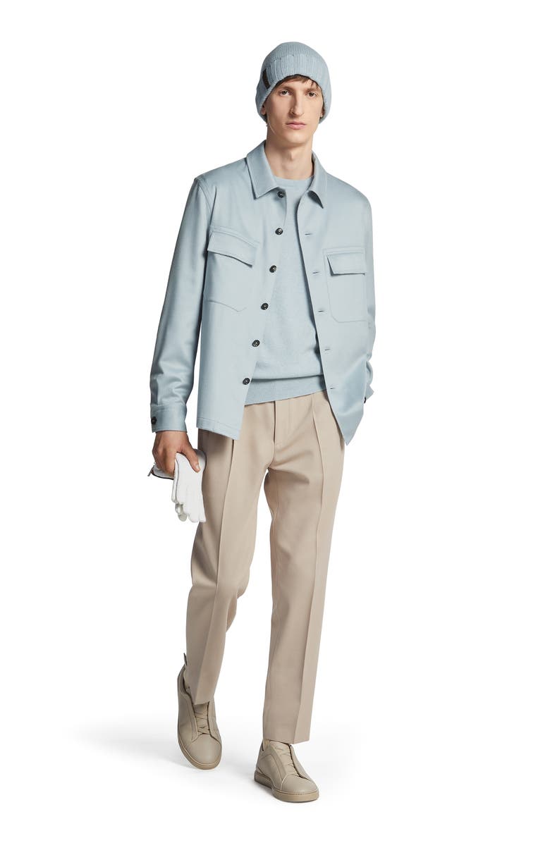 ZEGNA Oasi Cashmere Overshirt, Alternate, color, Glacier Blue