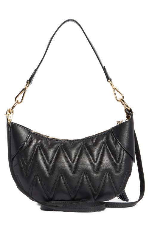 Valentino By Mario Valentino Sabrine Diamond Quilted Shoulder Bag In Black