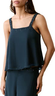 MANGO TEEN Embellished Square Neck Camisole