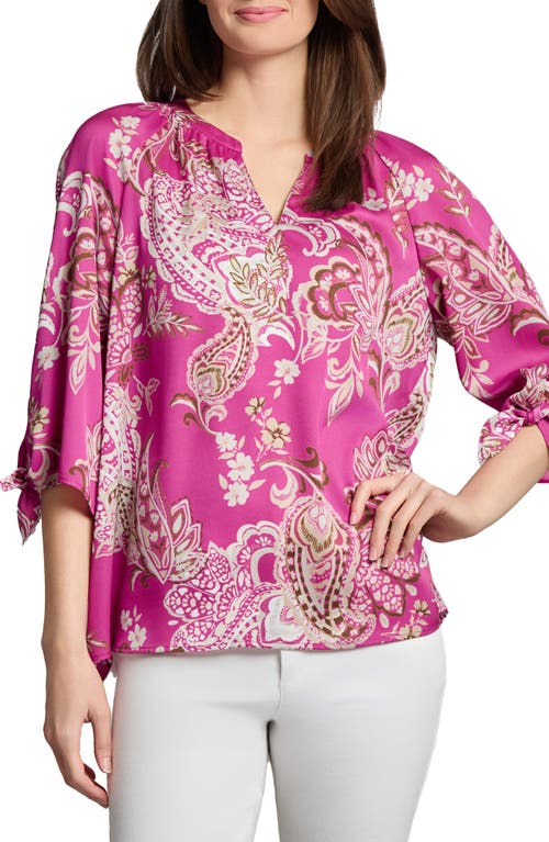 Jones New York Paisley Print Raglan Sleeve Top