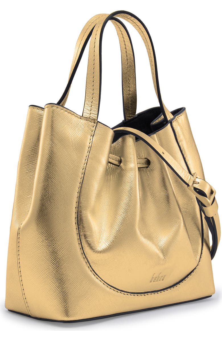 behno Mini Katrina Metallic Leather Crossbody Tote, Alternate, color, Gold