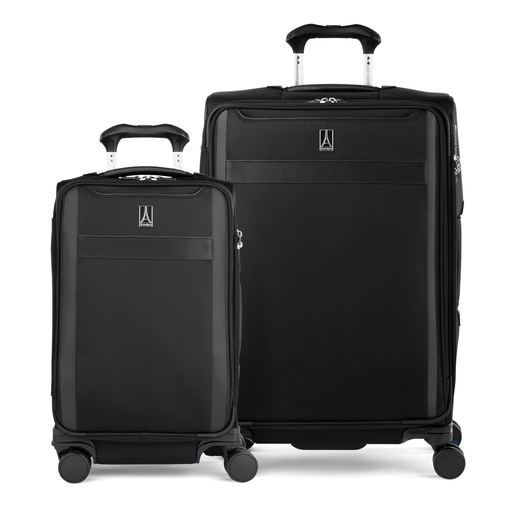 TRAVELPRO Versapack + Softside Carry On & Medium Spinner Luggage Set, Main, color, Black