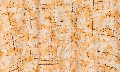 Patrizia Luca Abstract Print Short Sleeve Button-up Shirt In Yellow
