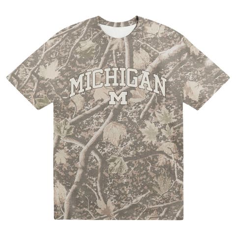 Men's Uscape Apparel  Camo Michigan Wolverines Back Bay Heavyweight T-Shirt