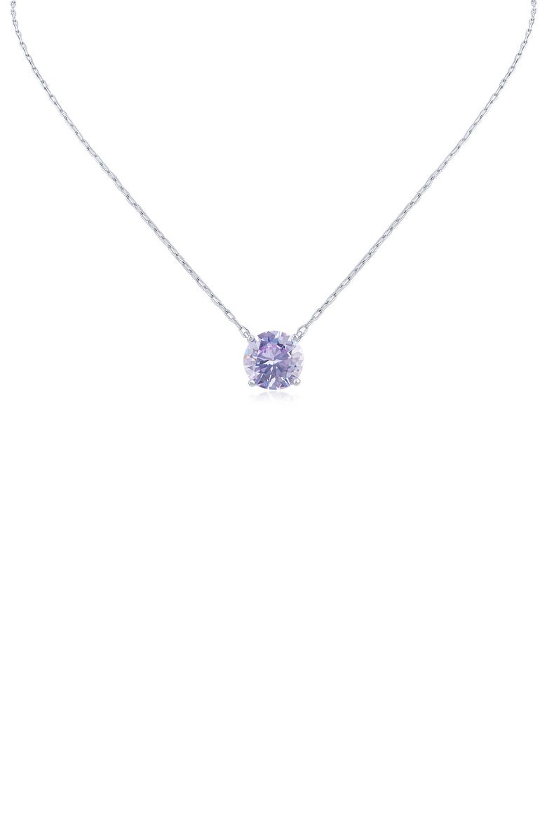 CZ by Kenneth Jay Lane Glam Cubic Zirconia Pendant Necklace, Main, color, 
