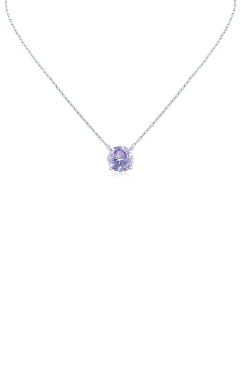 Glam Cubic Zirconia Pendant Necklace