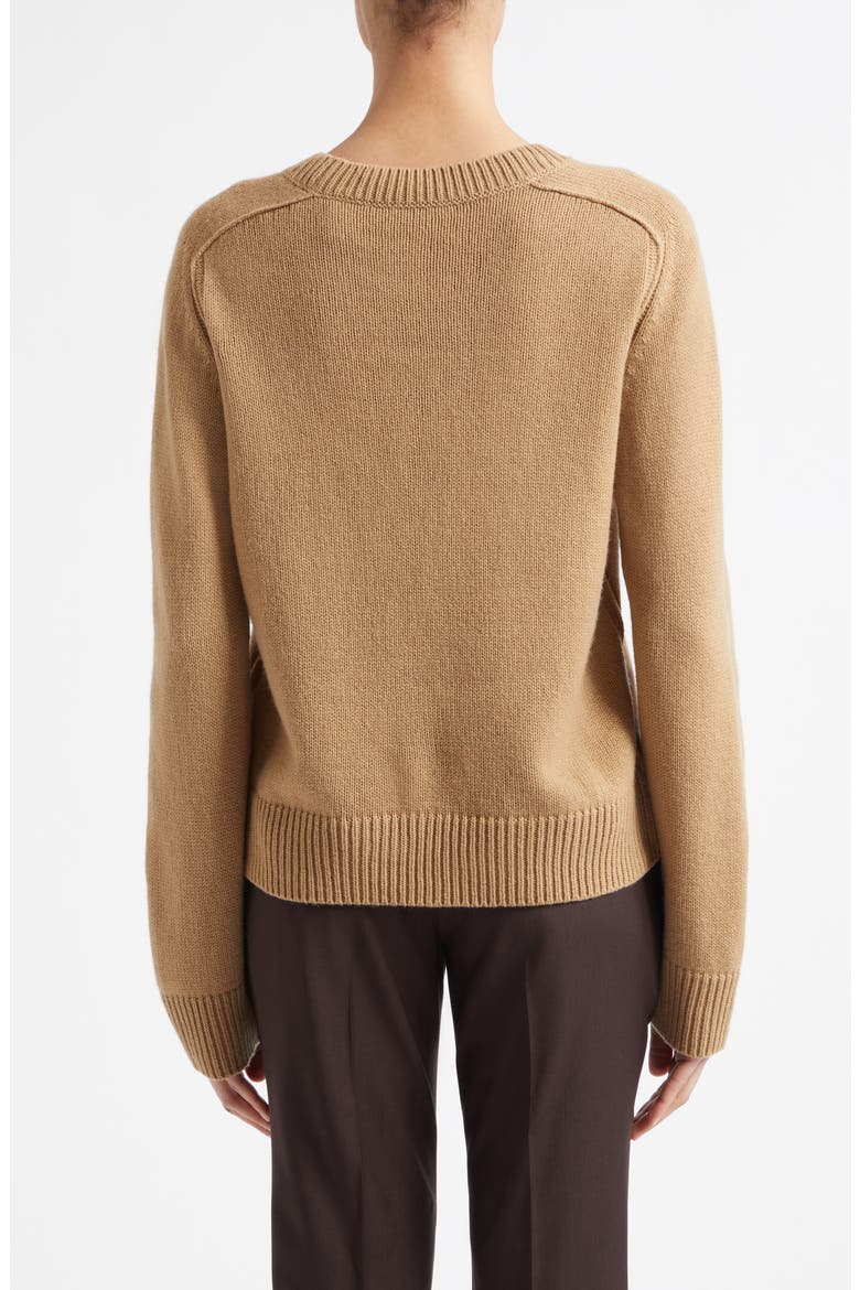 Janelle EKD Wool & Cashmere Crewneck Sweater, Alternate, color, CAMEL