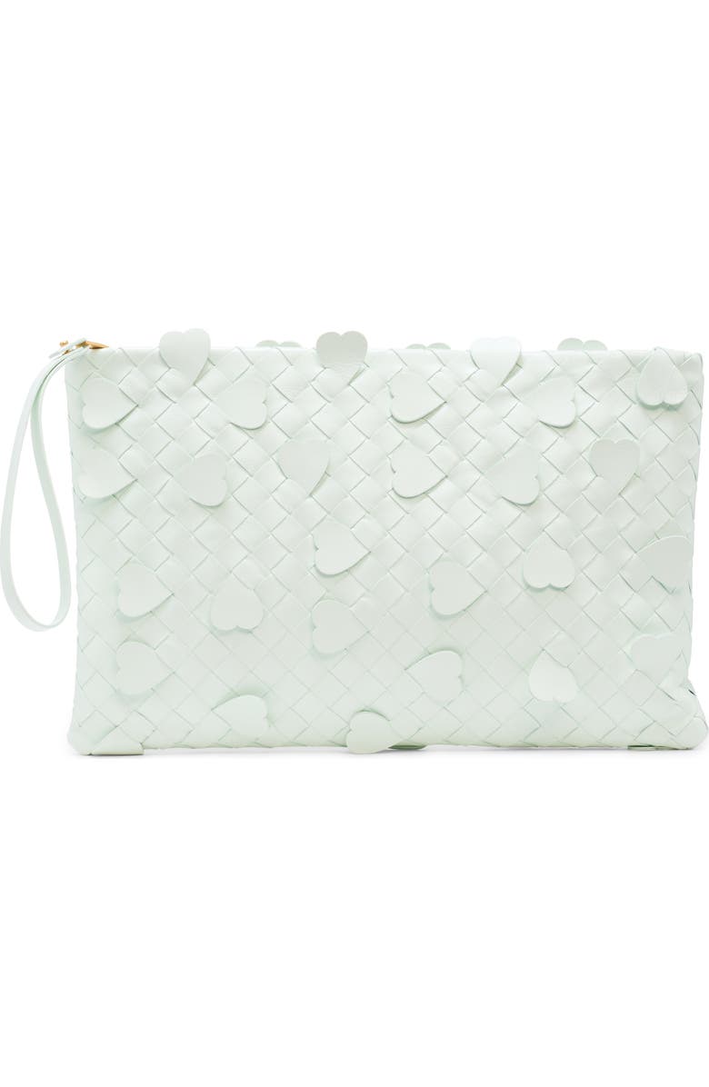Bottega Veneta Intrecciato Hearts Lambskin Clutch, Main, color,