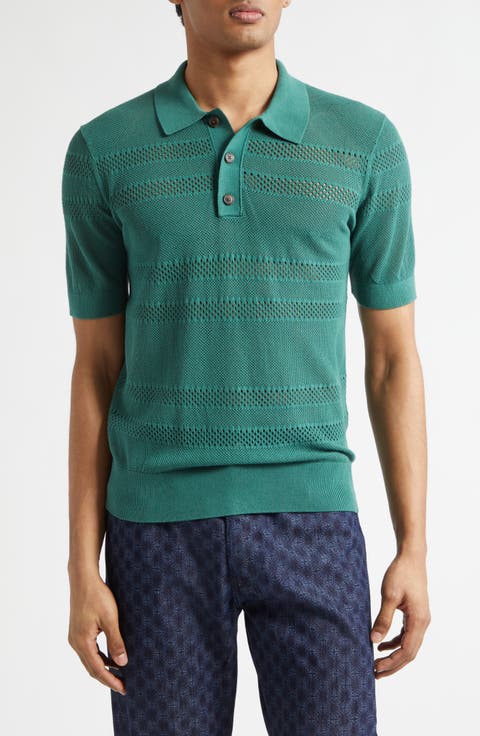 Mercy Mixed Stitch Polo Sweater