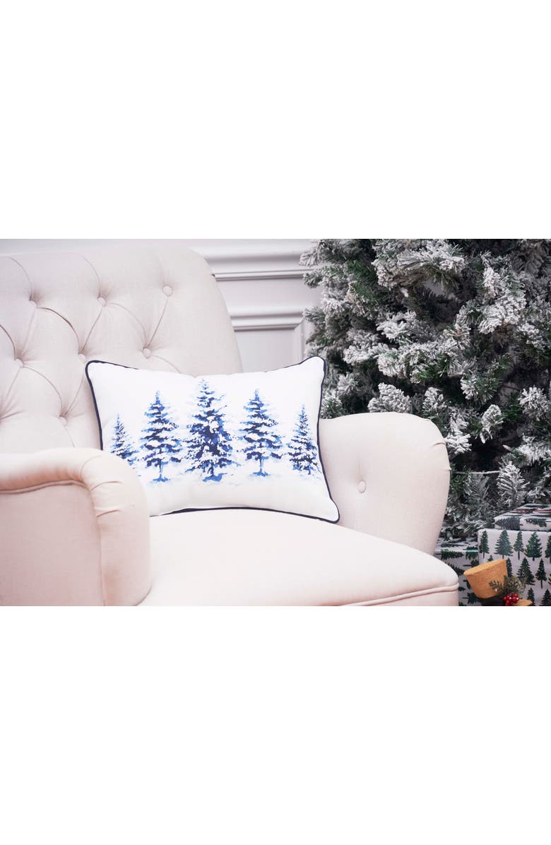 C&F Home Winter Trees Christmas Accent Pillow, 14" x 18", Alternate, color, Blue