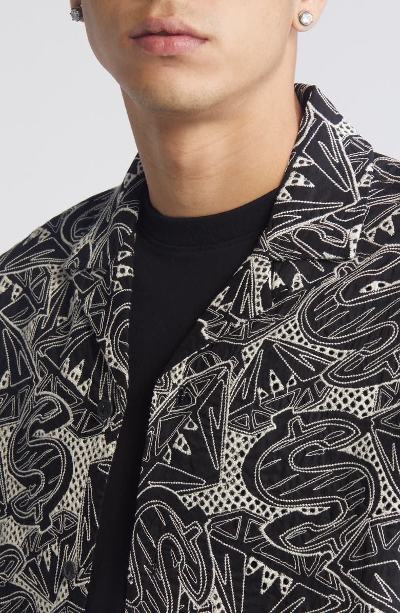 Billionaire Boys Club Dollarsdiamonds Cotton Camp Shirt, Alternate, color,