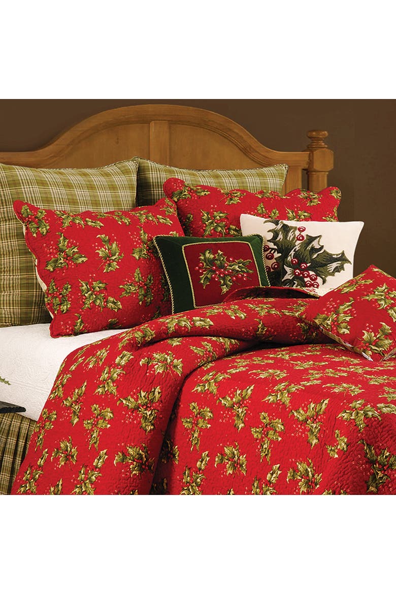 Holly Red Quilt, Alternate, color, Red