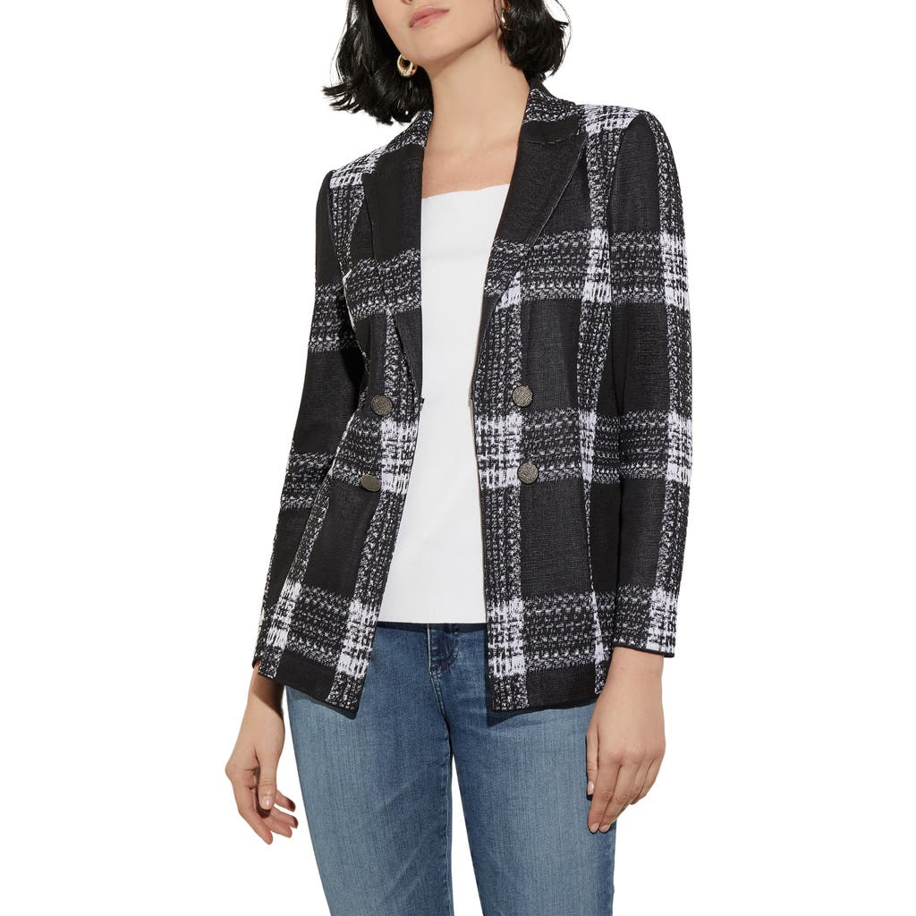 Misook Plaid Knit Blazer