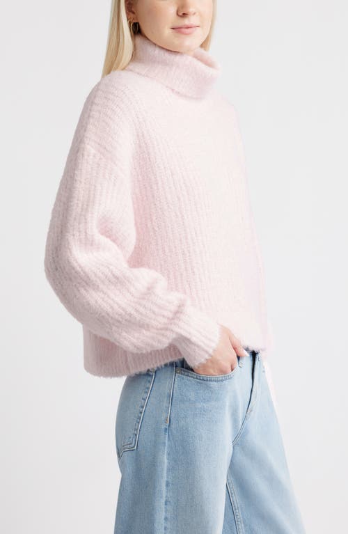 Bp. Fuzzy Turtleneck Sweater In Pink