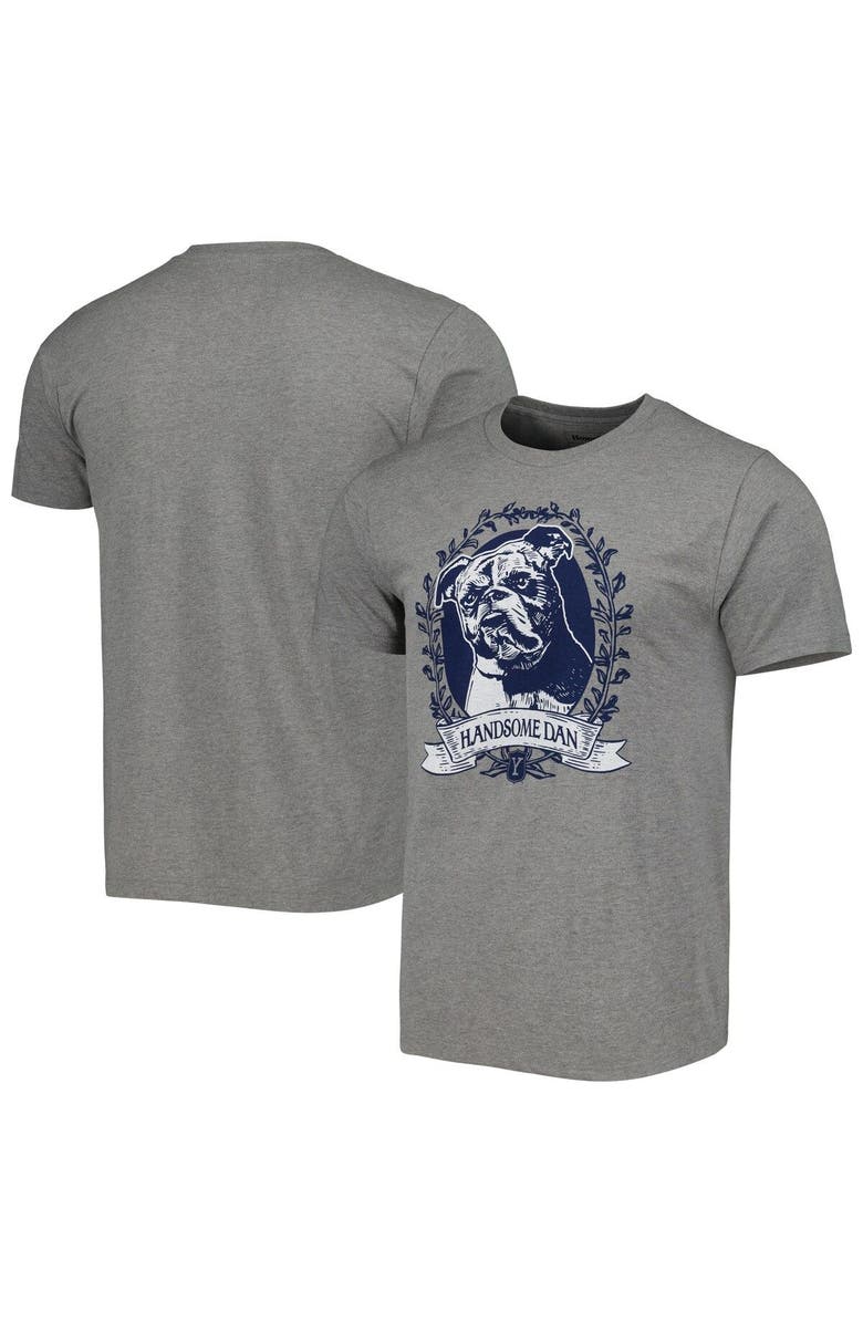HOMEFIELD Men's Homefield Heather Gray Yale Bulldogs Handsome Dan T-Shirt, Main, color,
