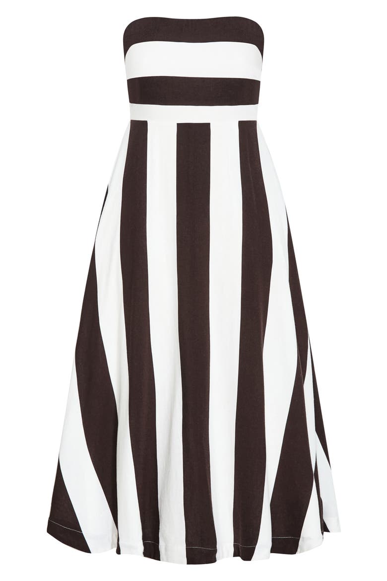 Simone Stripe Maxi Dress, Alternate, color, CHOCOLATE/ IVORY