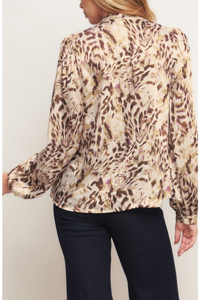 Button Front Long Sleeve Top, Alternate, color, CREAM