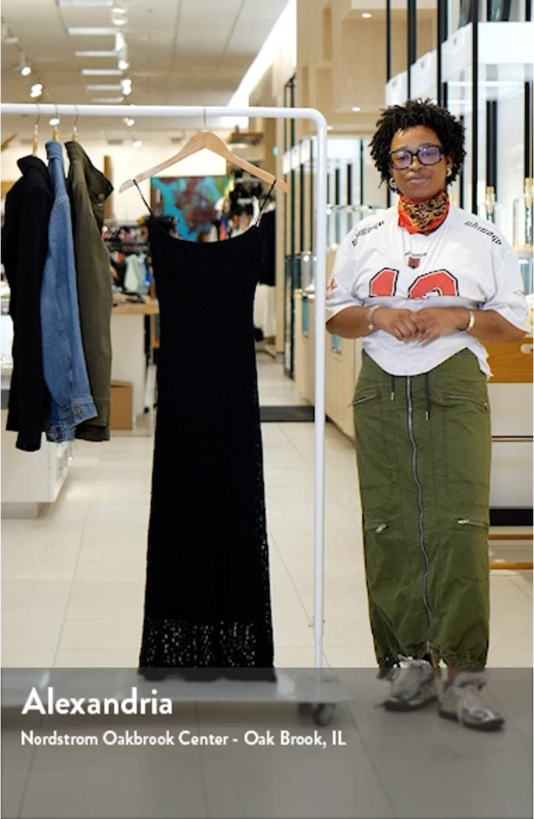 Renaisse Open Stitch Cotton Blend Dress, sales video thumbnail