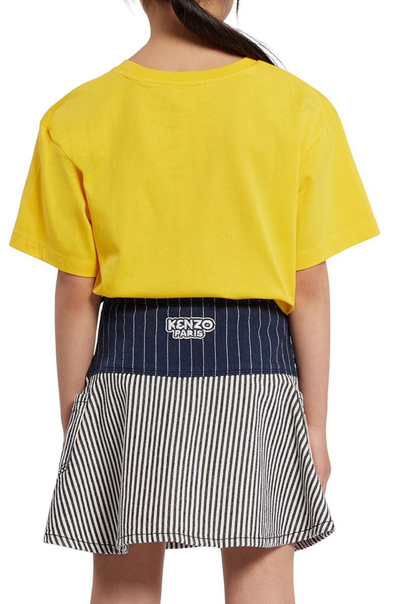 KENZO Kids' Sailor Stripe Denim Skirt, Alternate, color, 