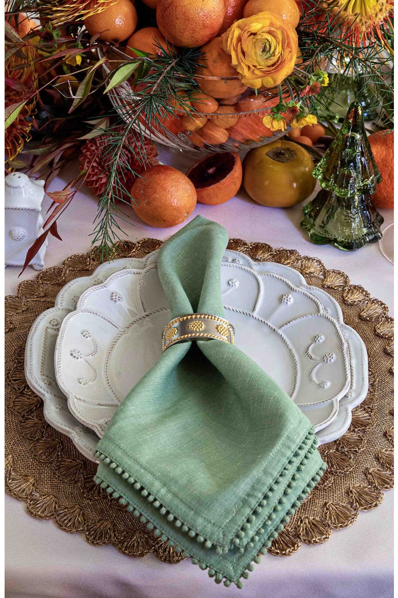 Berry & Thread Gold Accent Napkin Ring, Alternate, color, BRIGHT SATIN SILVER/ GOLD
