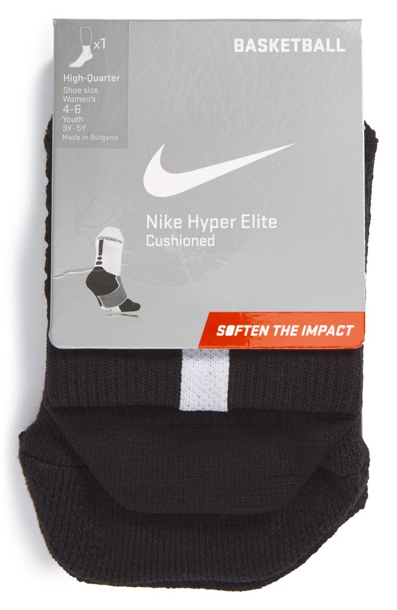 Nike 'Hyper Elite' Dri-FIT High Quarter Socks, Alternate, color,