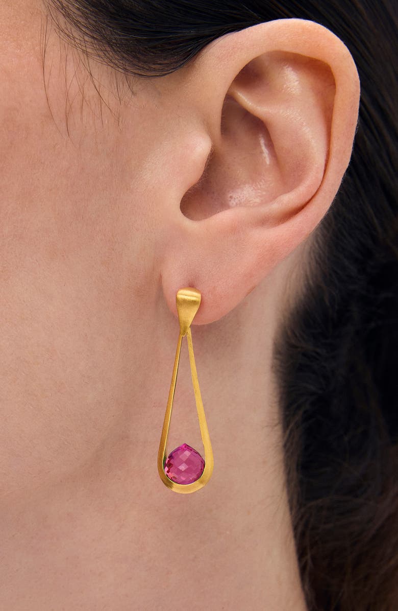 Dean Davidson Mini Samui Simulated Stone Drop Earrings, Alternate, color, Siam Pink