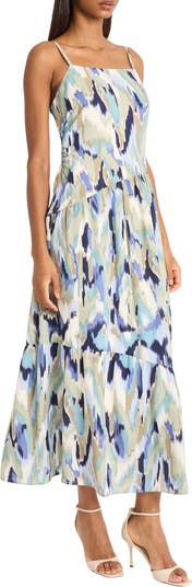 Square Neck Tiered Maxi Dress