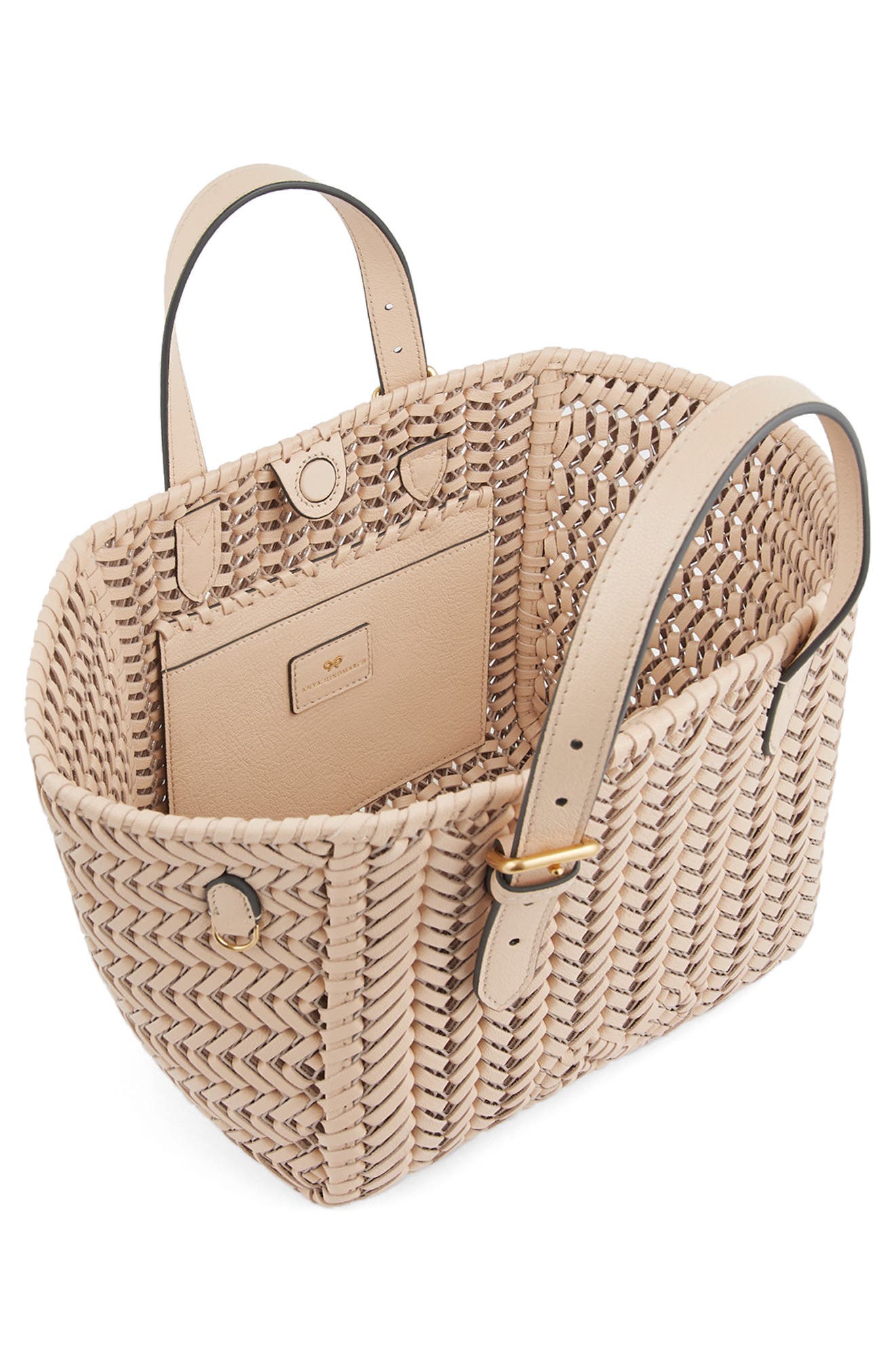 Anya Hindmarch Small The Neeson Woven Leather Tote, Alternate, color, 