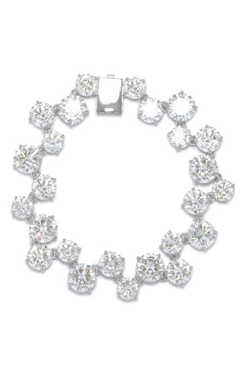Completedworks Cubic Zirconia Bracelet In Rhodium