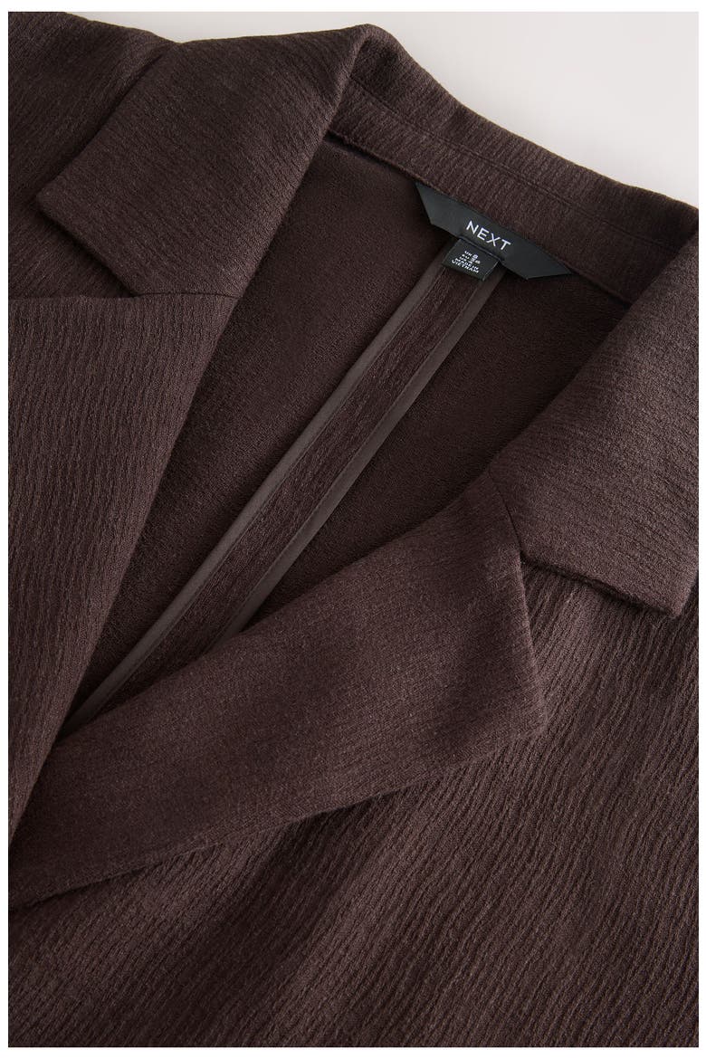 Textured Relaxed Fit Double Breasted Blazer, Alternate, color, BROWN