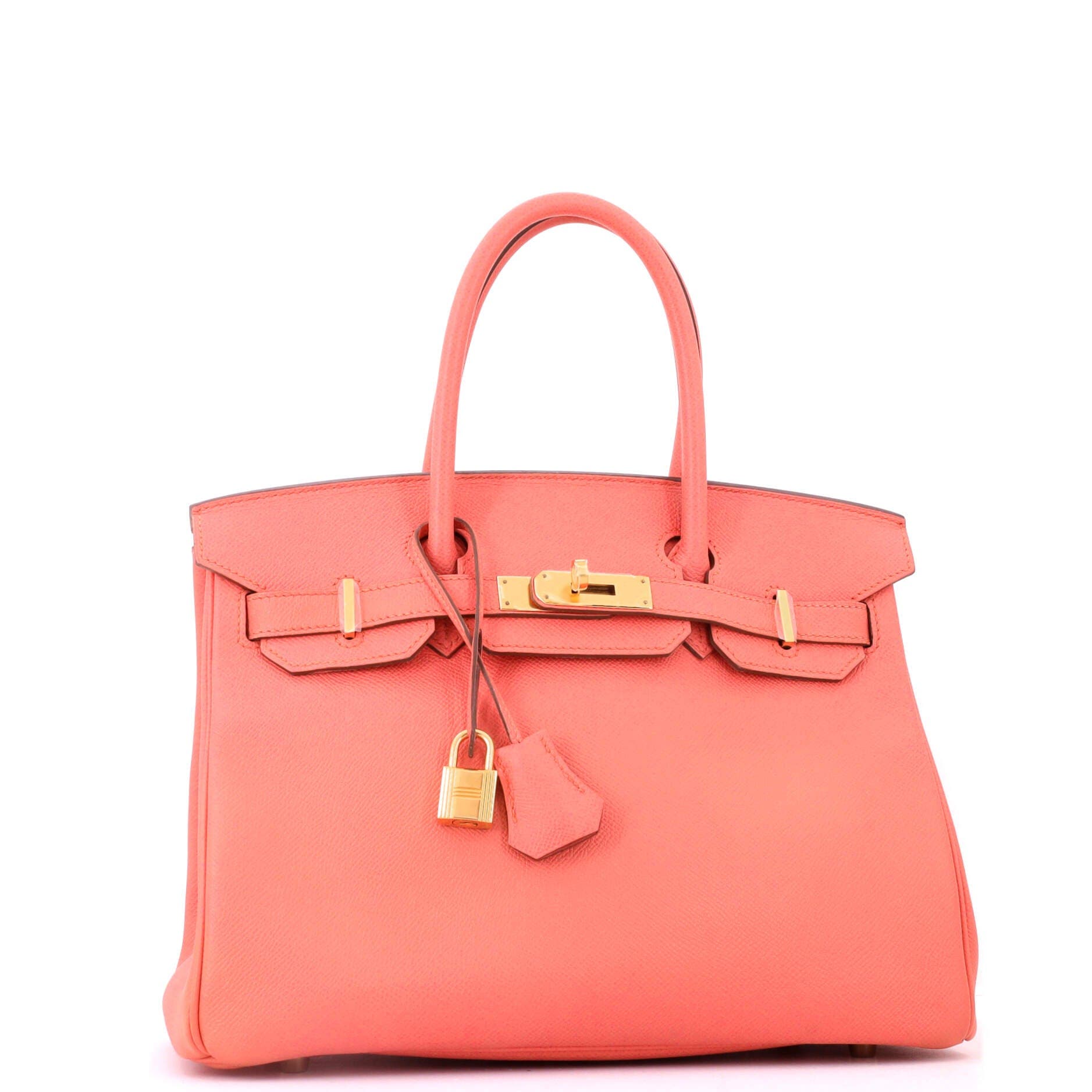 Birkin Handbag Pink Epsom with Gold Hardware 30, Alternate, color, Orange