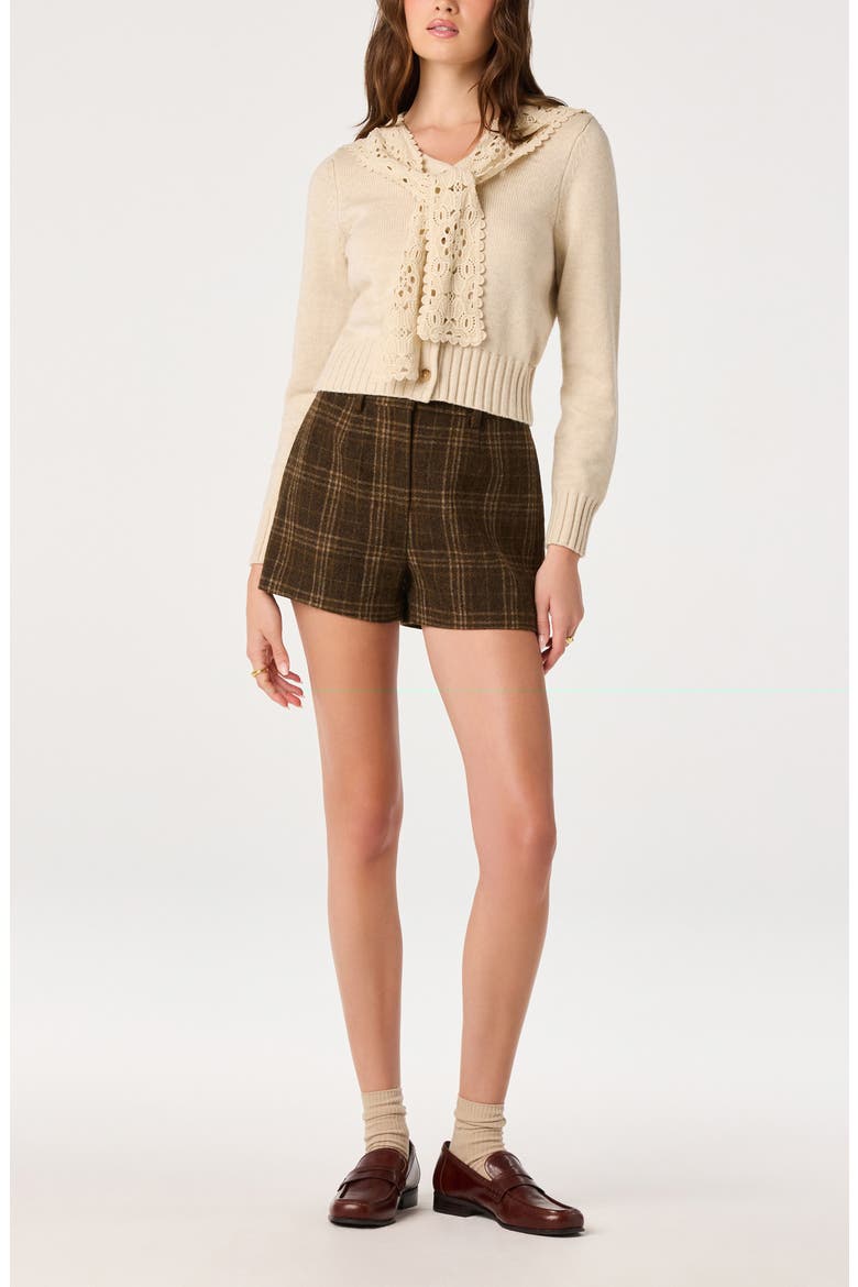Rosabell Lace Collar Cardigan, Alternate, color, NATURAL