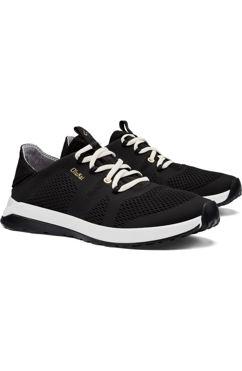 OluKai Huia Sneaker, Main, color, Black / Black