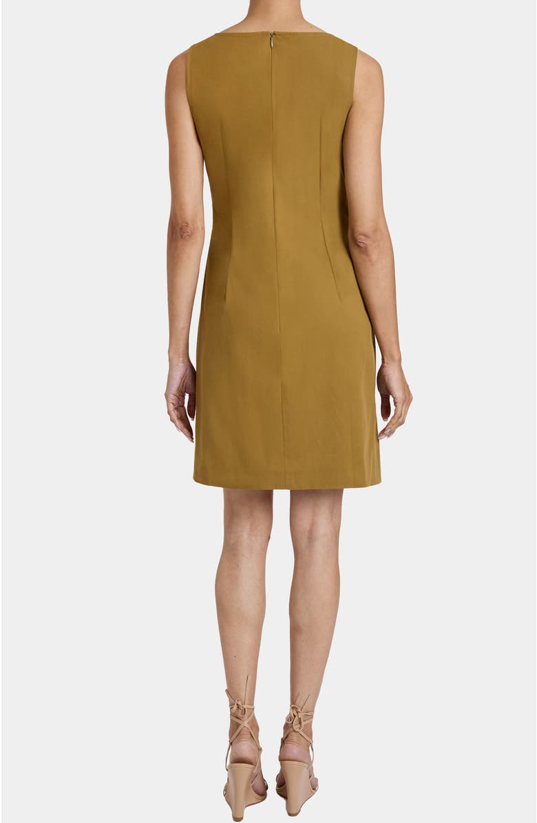 Santorelli DEE Sleeveless Double Breasted A-Line Dress with Asymmetric Skirt Panel in Stretch Cotton, Alternate, color, 