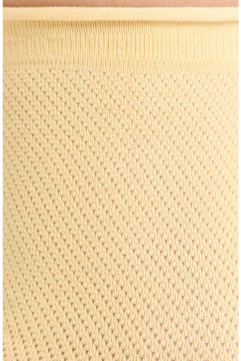 Rivi Pointelle Knit Crew Socks, Alternate, color, YELLOW