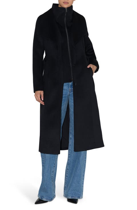 Ilana Bib Detail Wool Blend Trench Coat