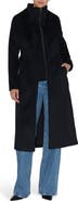 Soia & Kyo Ilana Bib Detail Wool Blend Trench Coat