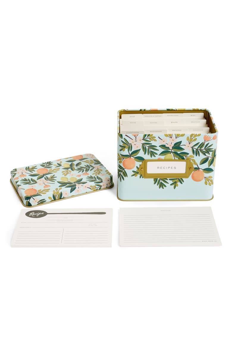 Rifle Paper Co. Citrus Floral Recipe Tin, Main, color, 
