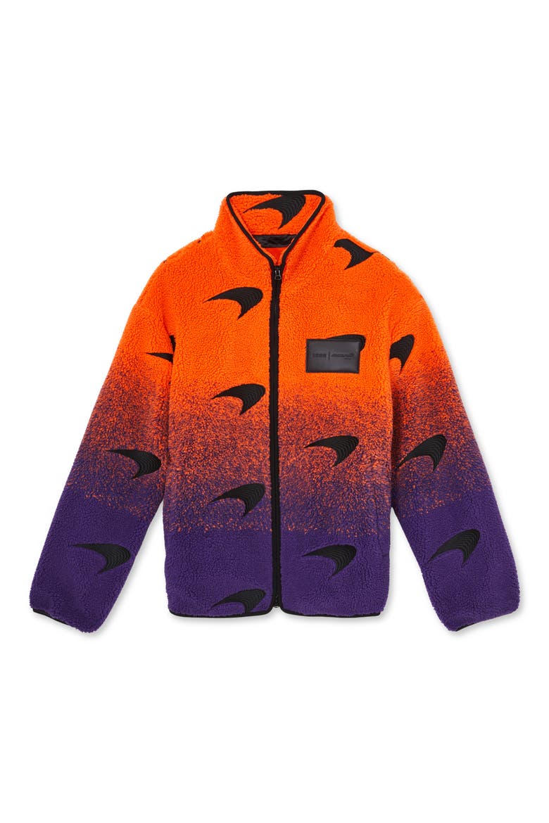 x McLaren Drift Ombré Fleece Jacket, Alternate, color, PAPAYA ORANGE/ P