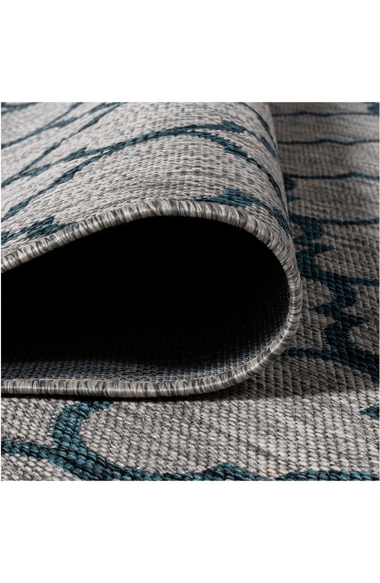 JONATHAN Y Galon Filigree Indoor/Outdoor Area Rug, Alternate, color, Gray/Teal