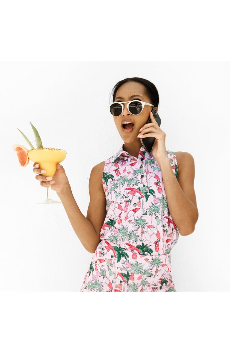 Kenny Flowers The Masters of Leisure - Ladies Sleeveless Golf Polo, Alternate, color, Pink