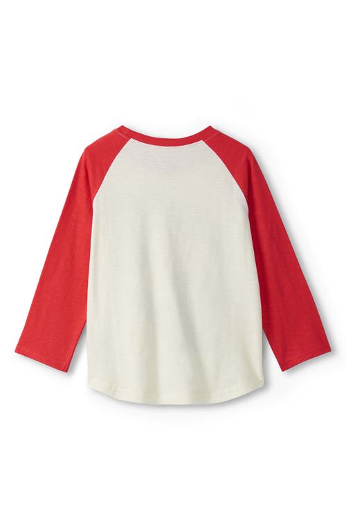 Hatley Kids' Dinosaur Colorblock Cotton Graphic T-shirt In Red