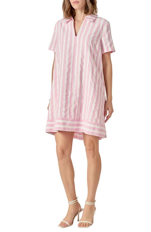 ENGLISH FACTORY ENGLISH FACTORY STRIPE JACQUARD MINI SHIRTDRESS