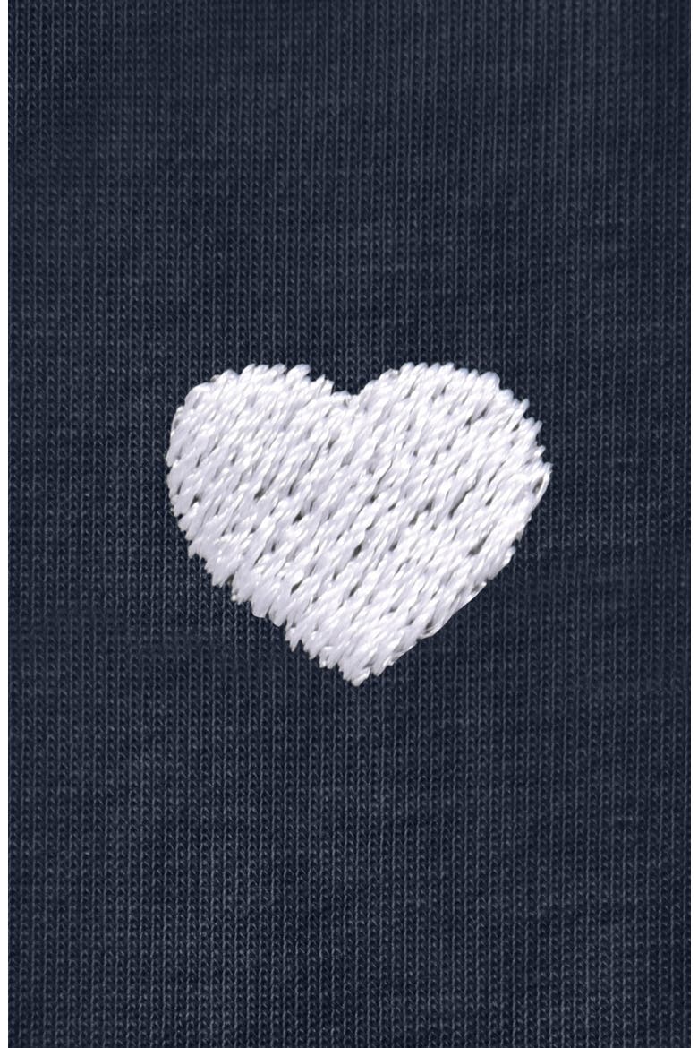 Womens Lil Heart Jersey Relaxed Tee, Alternate, color, Navy Blue