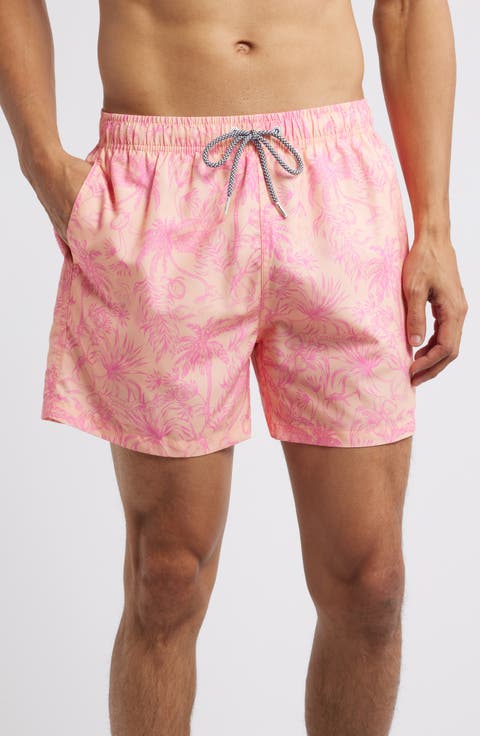 Peach Please Mid Length Swim Trunks